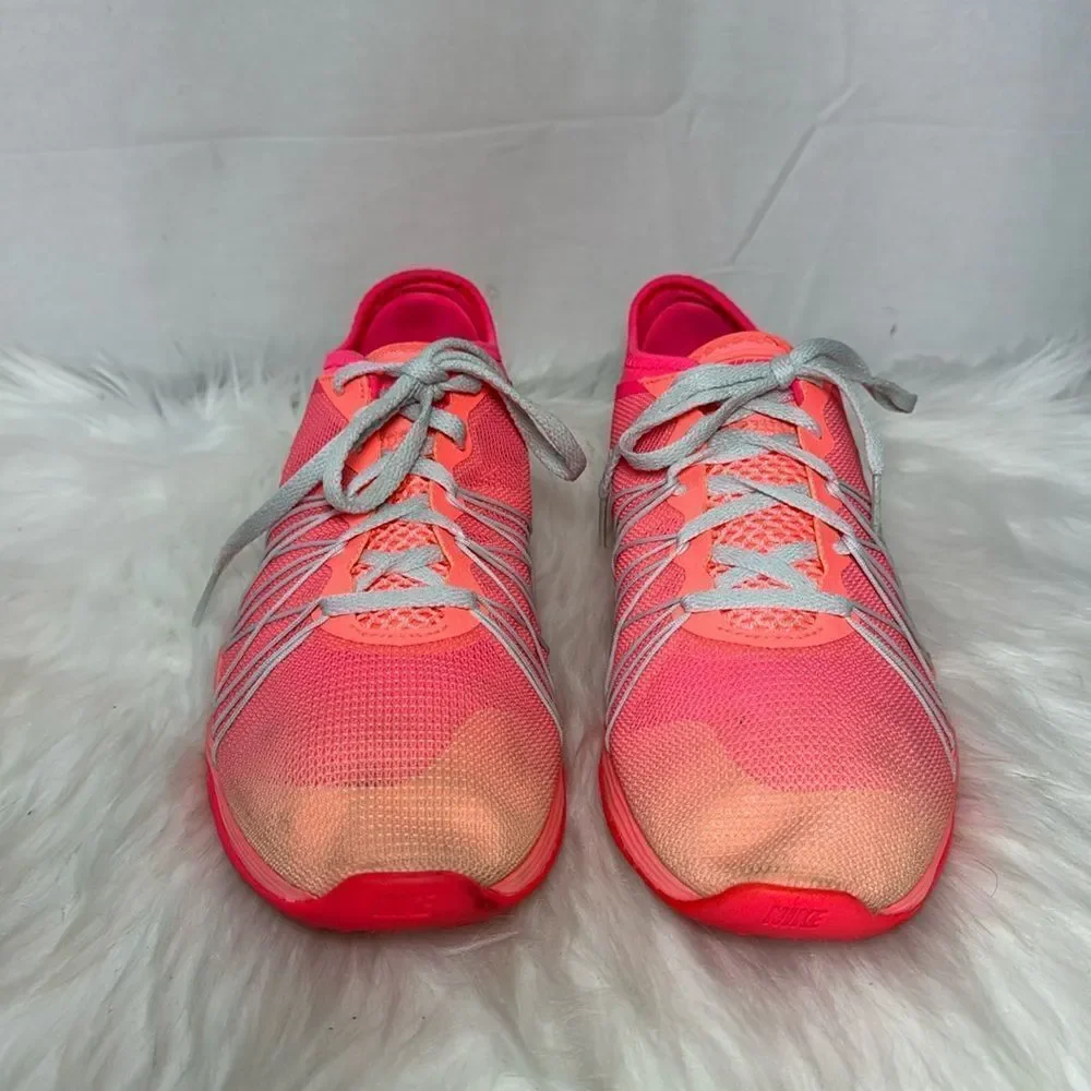 Nike Womens Dual Fusion Dual TR Hit Racer Pink/Coral Running Shoes Sz 8‎